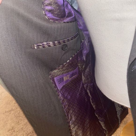 Earvin Magic Johnson Suit Set Dark Gray size 44 L jacket size 38 L pants - Picture 4 of 14